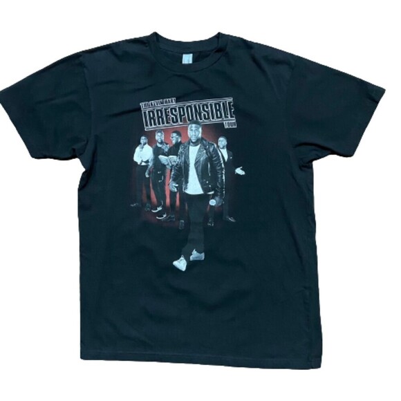 Kevin Hart Irresponsible Tour Comedy Black USA T-Shirt Cotton Size Medium - Picture 1 of 7